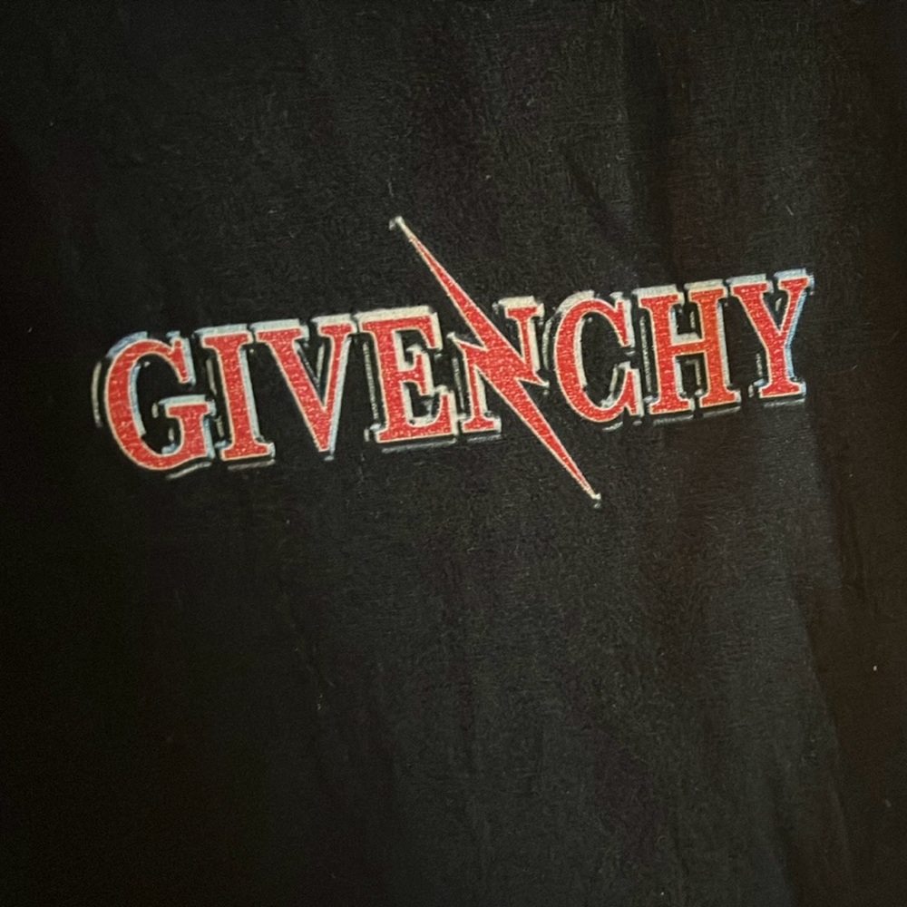Givenchy Black T-Shirt with Red Logo